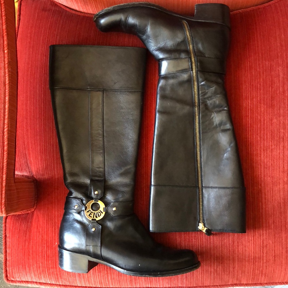Fendi knee high boots